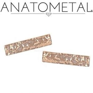 Anatometal hammered bar rose gold pair